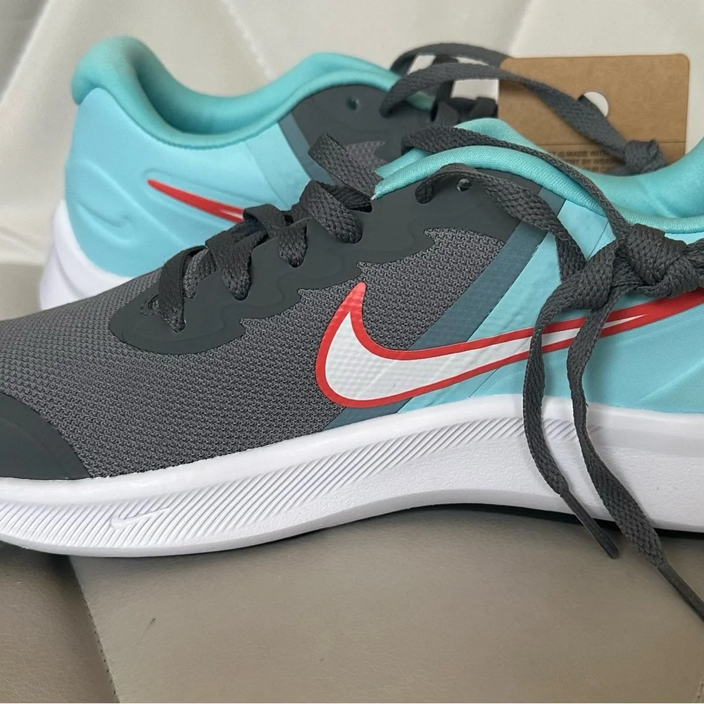 Nike Star Runner 3 GS Smoke Grey Copa Aqua Sneakers Youth 5Y NWT